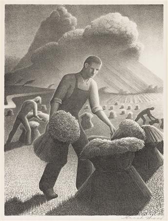 GRANT WOOD (1891-1942) Approaching Storm.                                                                                                        
